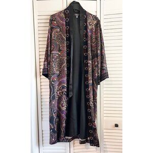 Johnny Was rayon, silk, velvet kimono (M)